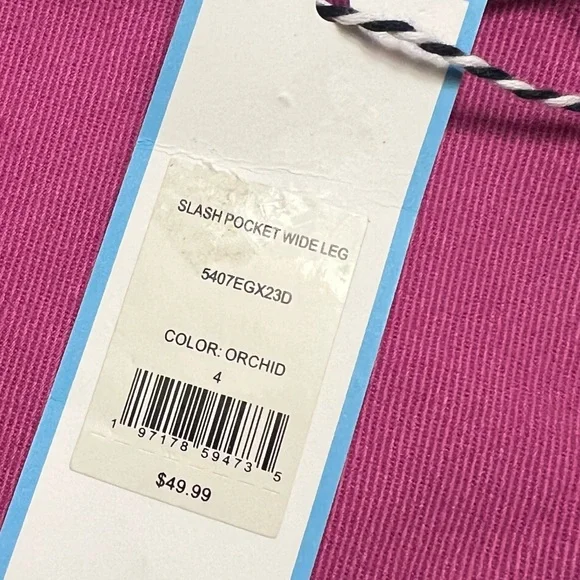 Women's Draper James Slash Pocket Wide Leg cropped Pants Orchid Size 4 NWT - Picture 10 of 10